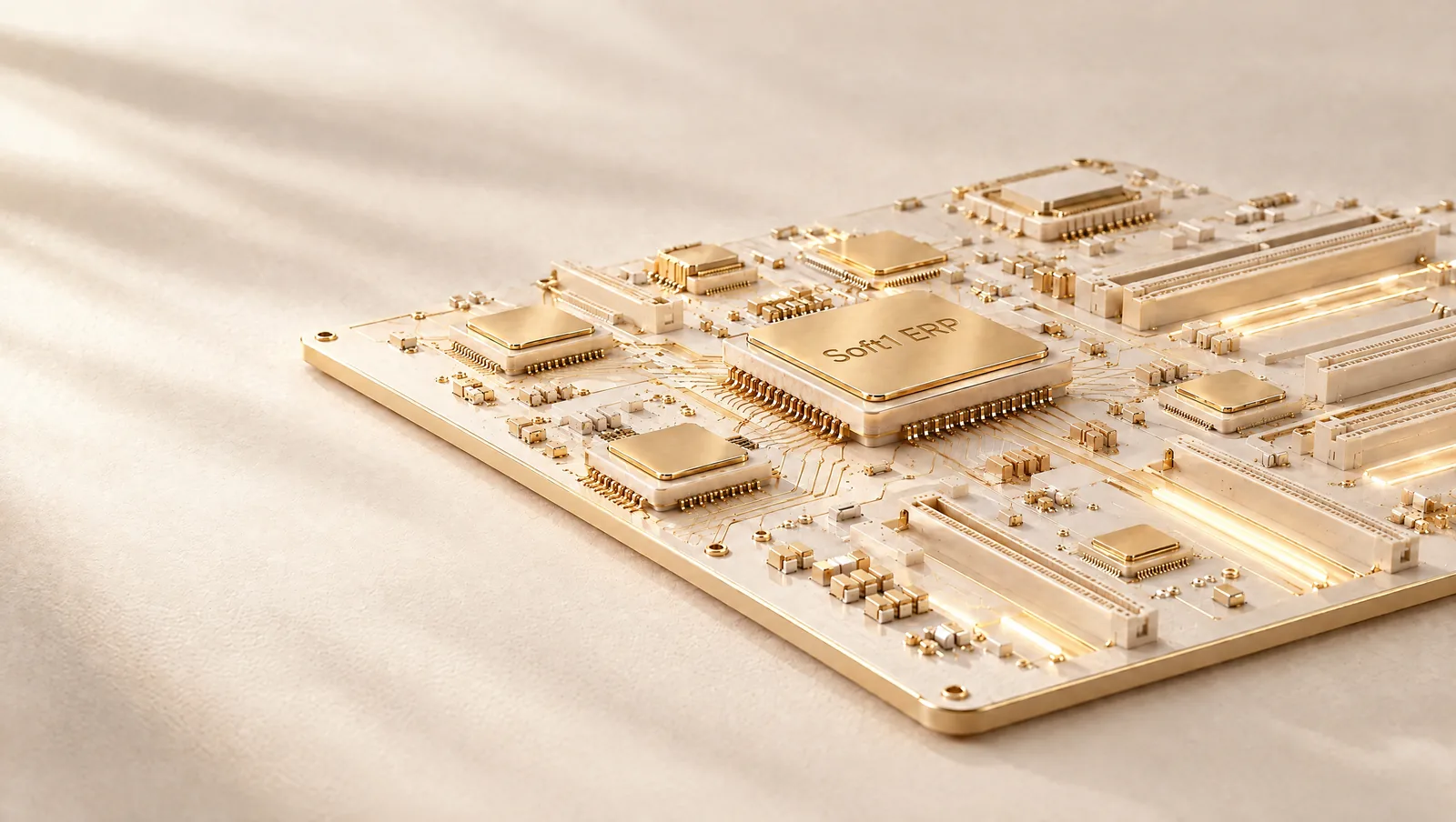 Modular πλακέτα με χάραξη «Soft1 ERP» στο κεντρικό chip — Soft1 Open Enterprise Edition